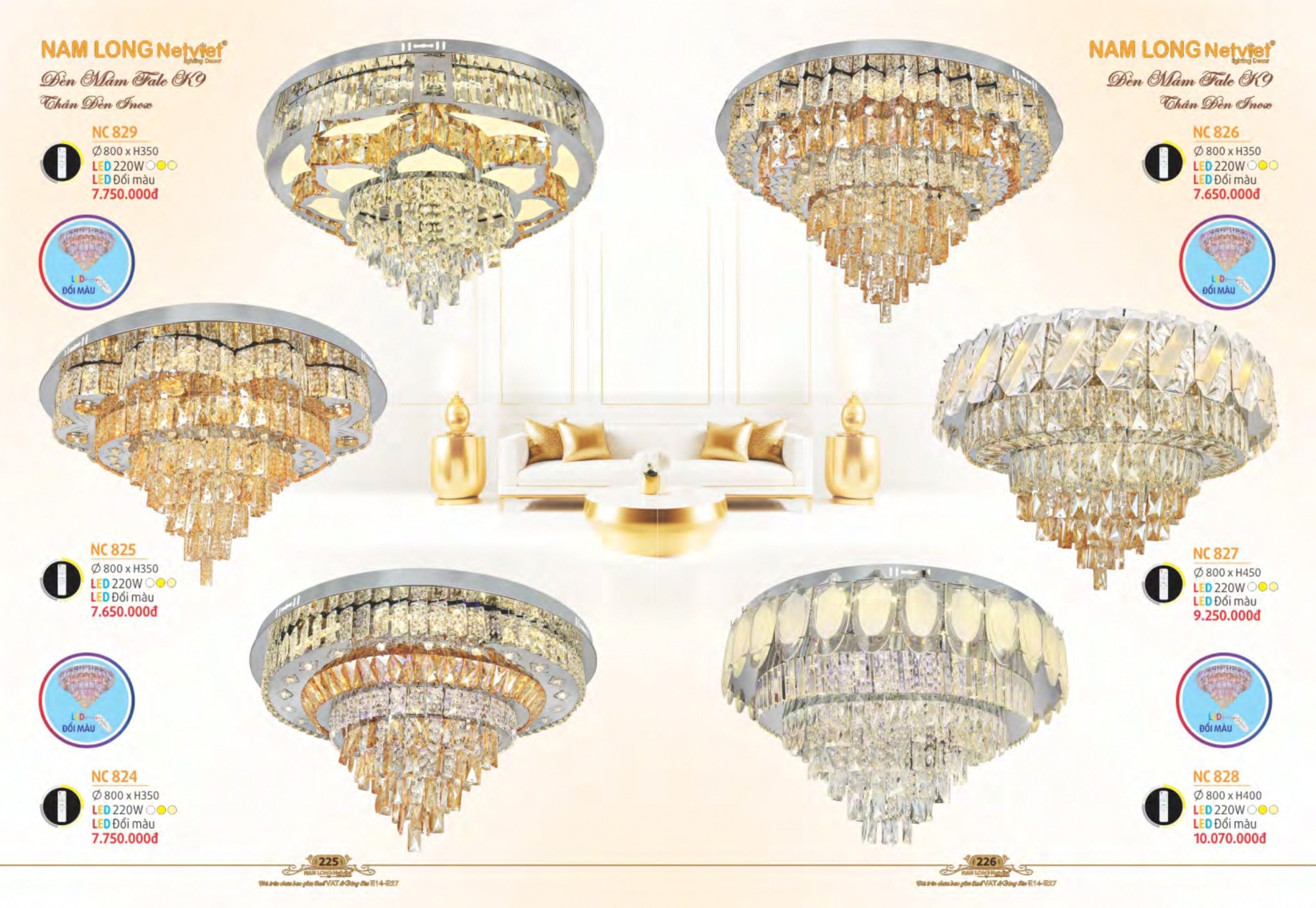 Bảng giá đèn trang trí Nam Long